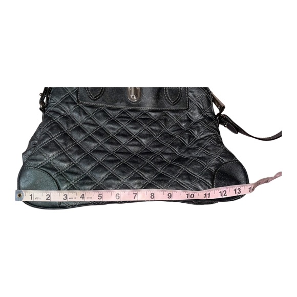 Marc Jacobs Metallic Silver Charcoal Quilted Satchel Convertible - Picture 3 of 13